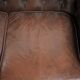 Brown cowhide leather Chesterfield 3-seater sofa in English style
