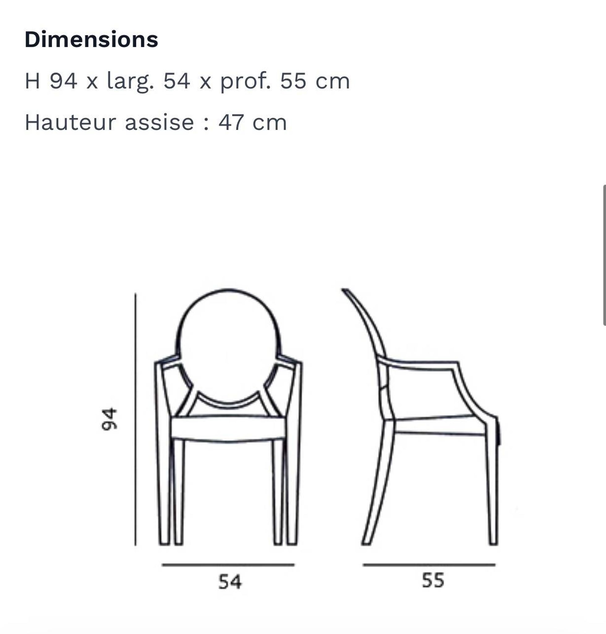 4 Kartell Louis Ghost chairs