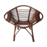 Lemon rattan armchair