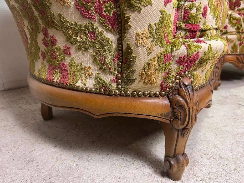 Set of 2 old 'baroque' club seats / armchairs / seats