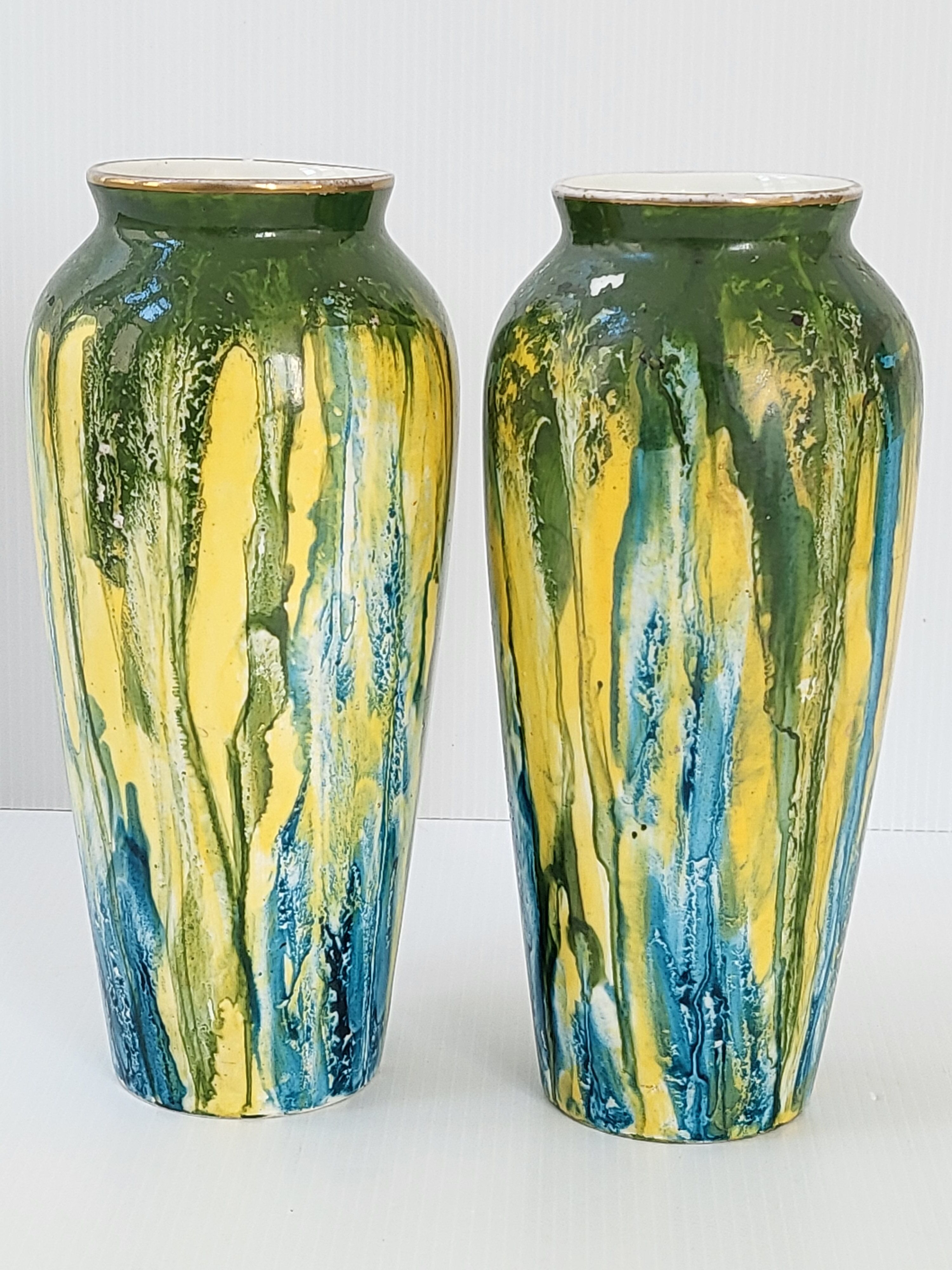 Pair of art deco vases