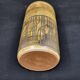 Cylindrical vase with geometric decoration by Dominique Pouchain