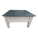 Coffee table painted in gray and white