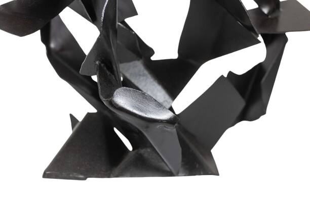 Jean Campa. Abstract sculpture in patinated iron. 1980s.