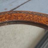 Oval mirror wood and gilding