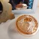 Candy dish, sugar bowl, pink glass box