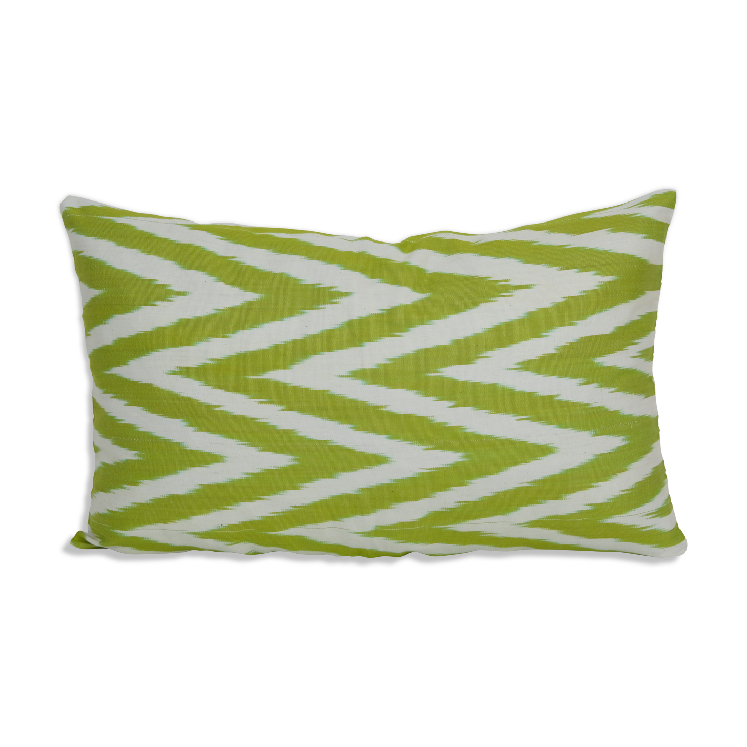 12" x 20" yellow ikat pillow cover, accent pillow ikat fabric central asian tajik ikat