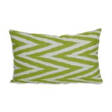 12" x 20" yellow ikat pillow cover, accent pillow ikat fabric central asian tajik ikat