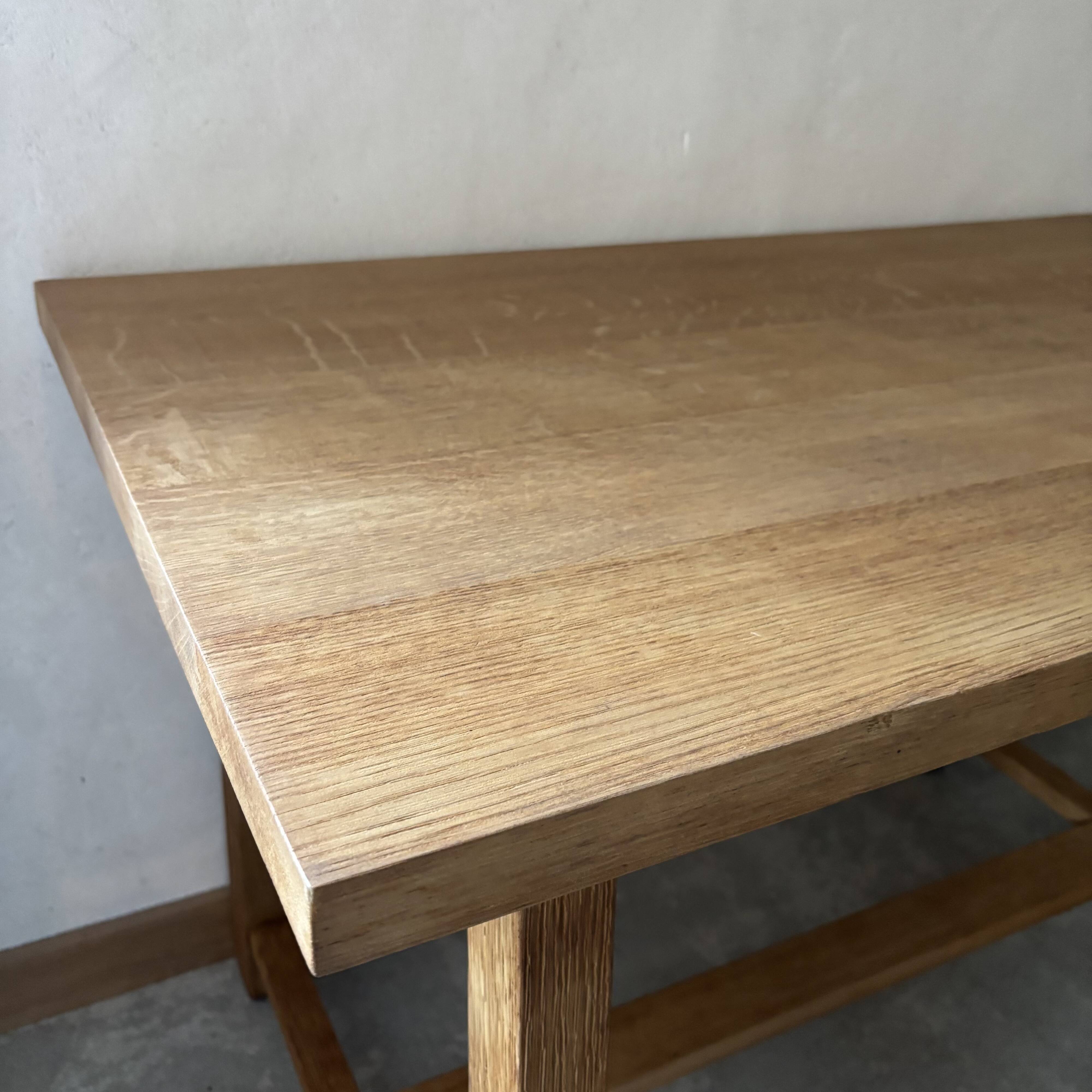 Solid oak dining table