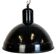 Suspension industrielle en émail noir, 1950s