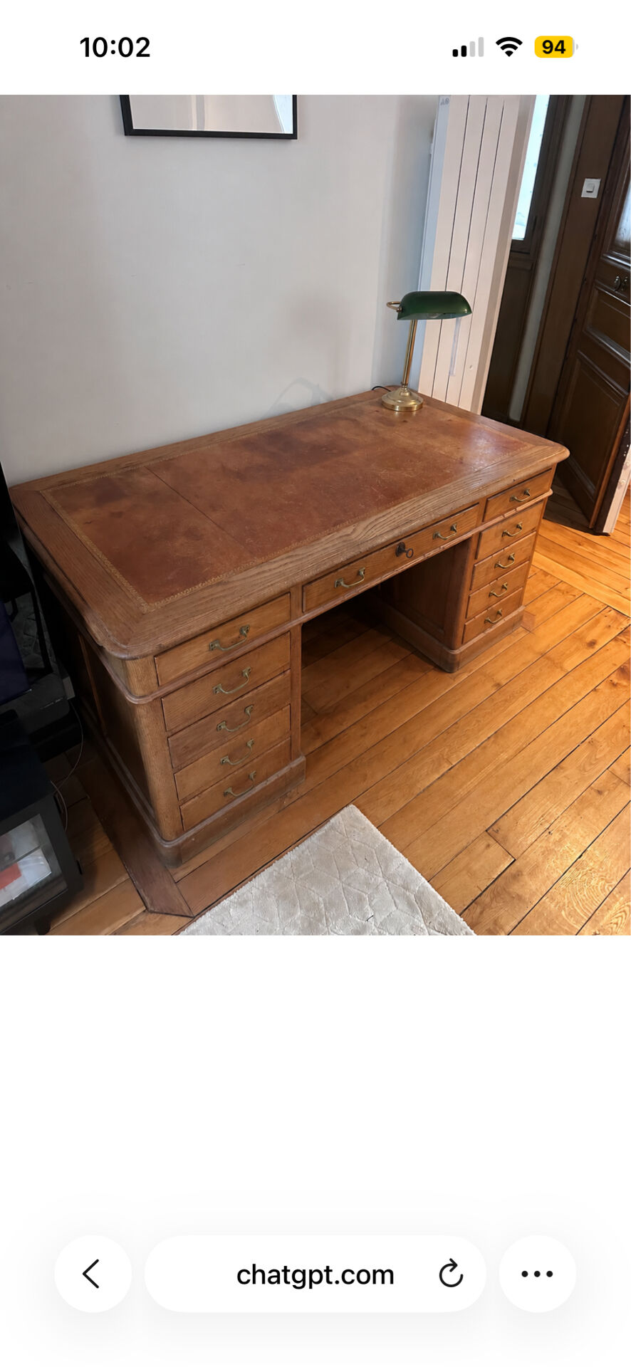 Solid oak desk