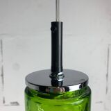 Midcentury extra large green glass tube pendant, Staff Leuchten 1960s-1970s