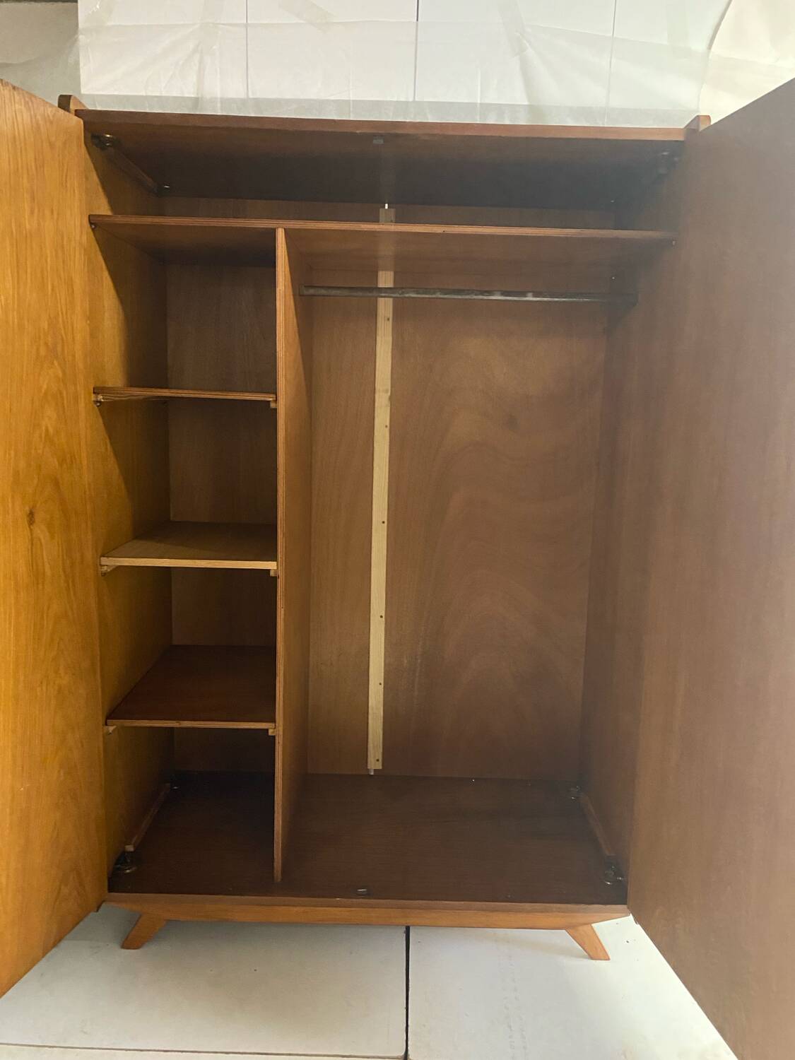 Vintage wardrobe with compass feet