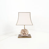 Hollywood regency coral table lamp