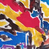 Gouache on paper from 1989, Pierre Lacroux (1909-1993)