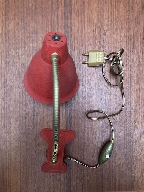 Bedside lamp with clip-on 50s