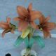 applique ancienne lampes XX tôle Fleurs Lys vintage
