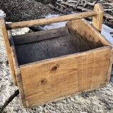 Old wooden basket market gardener florist Savoie chalet