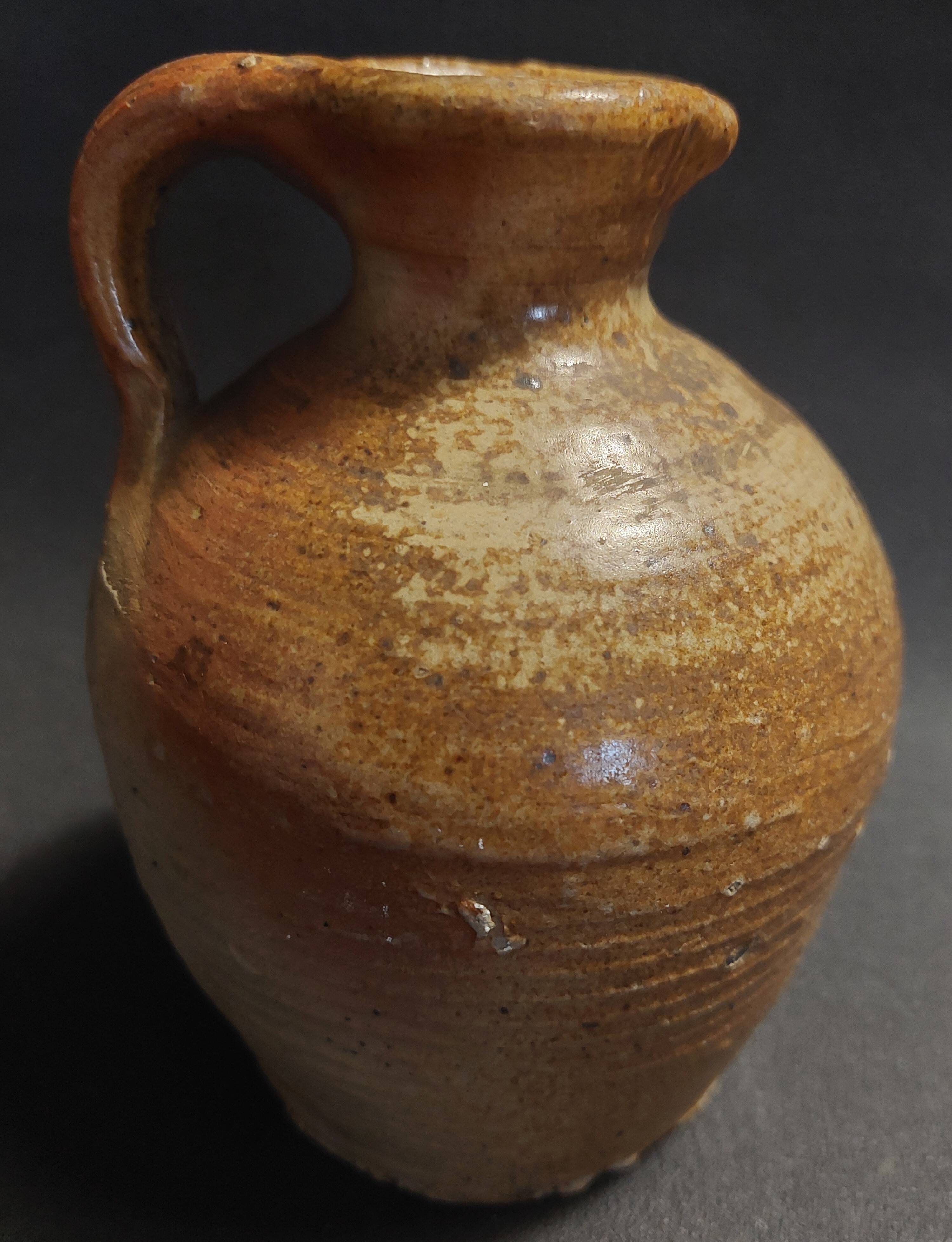 Stoneware pitcher, late 19th century, early 20th century, Puisaye