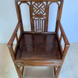 Pair of Chinese bamboo armchairs