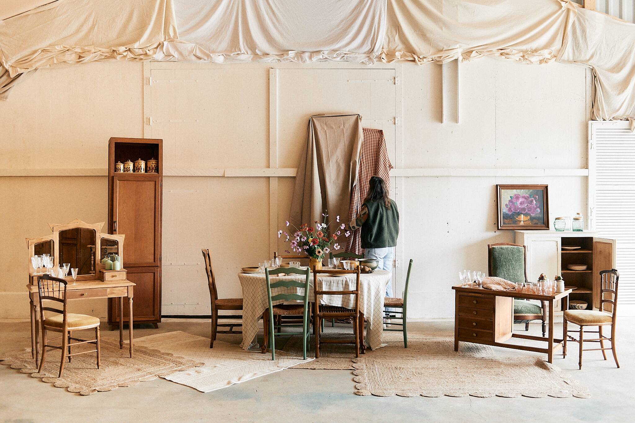 Vintage wooden column