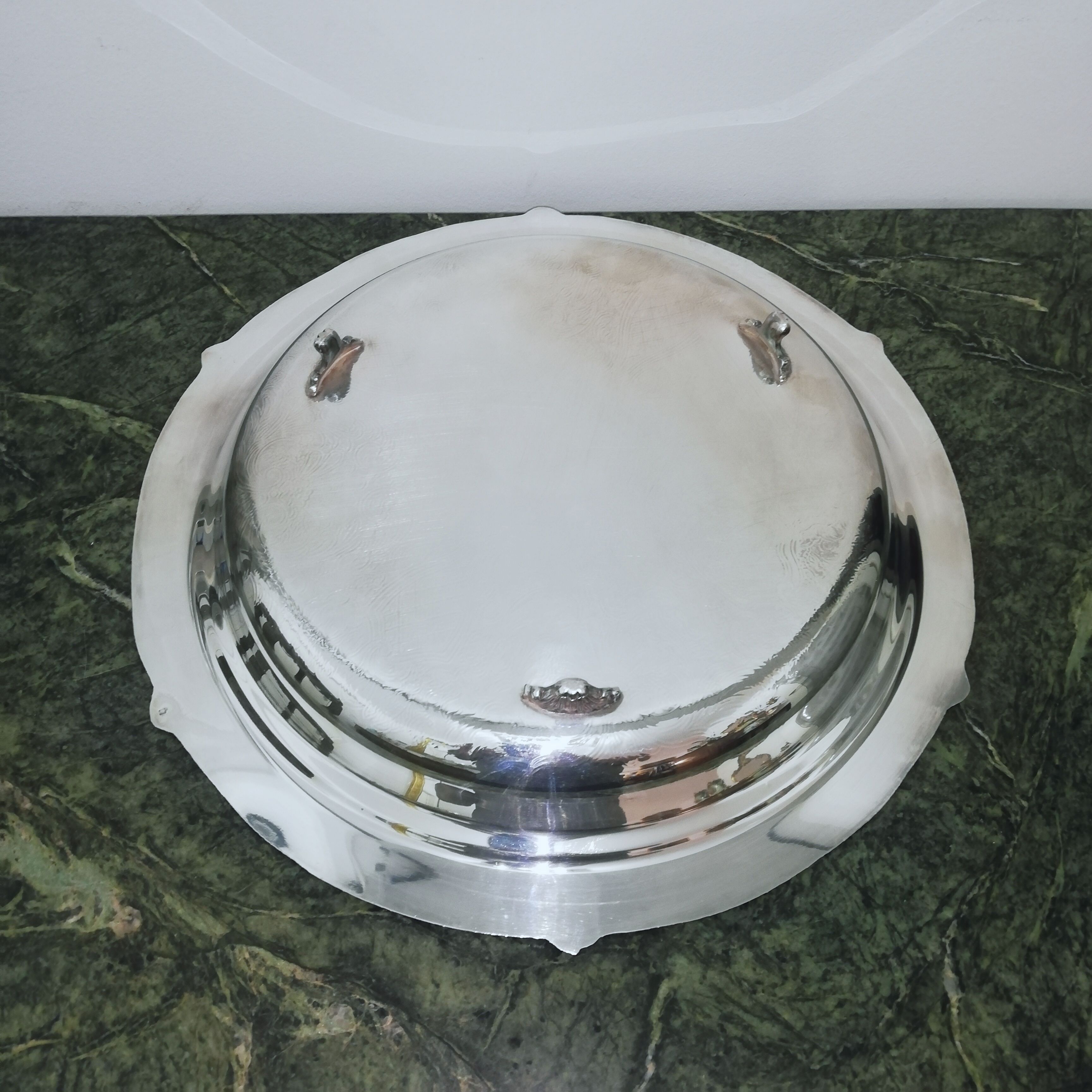 Plat anglais en métal argenté XIXe siècle