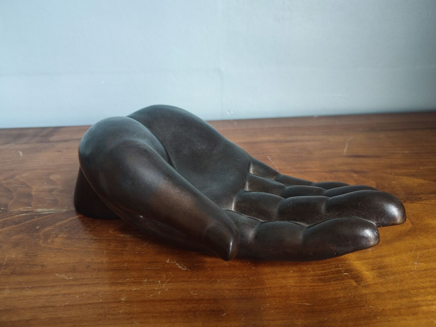Empty vintage ceramic hand pocket