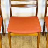 4 Scandinavian teak chairs 1960
