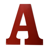 Industrial letter "A" in red metal