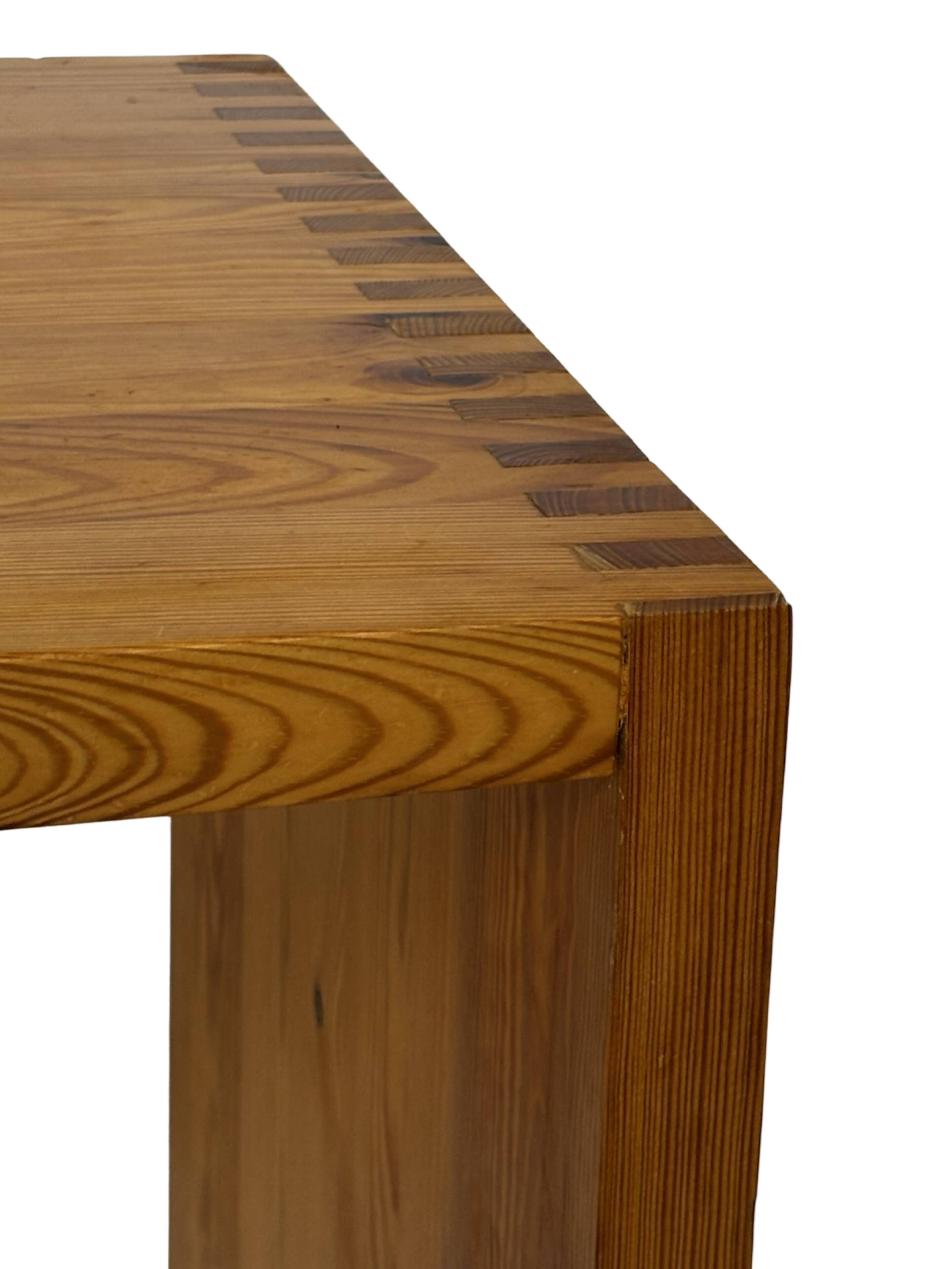 Table d'appoint vintage Ate Van Apeldoorn, pin, années 1970