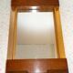Golden aluminum wooden tray & rectangular mirror circa 1950