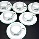 Series of 6 porcelain cups by Rosenthal GERMANY - Lacroix Green Turtle Décor