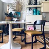 Suite of four Baumann sled chairs