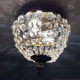 Ceiling lamp basket grapevine and gilded bronze 25 cms