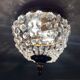 Ceiling lamp basket grapevine and gilded bronze 25 cms