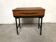 Teak bedside table on casters, vintage 60s end table