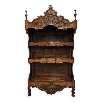 Shelf called "Estagnier Provençal" in Louis XV style walnut