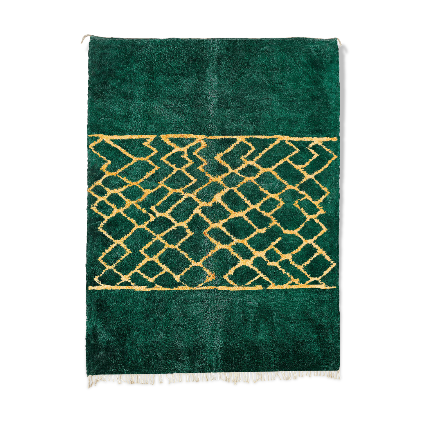 Modern Moroccan carpet green 370x330cm