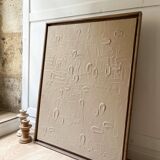 Taupe textured painting