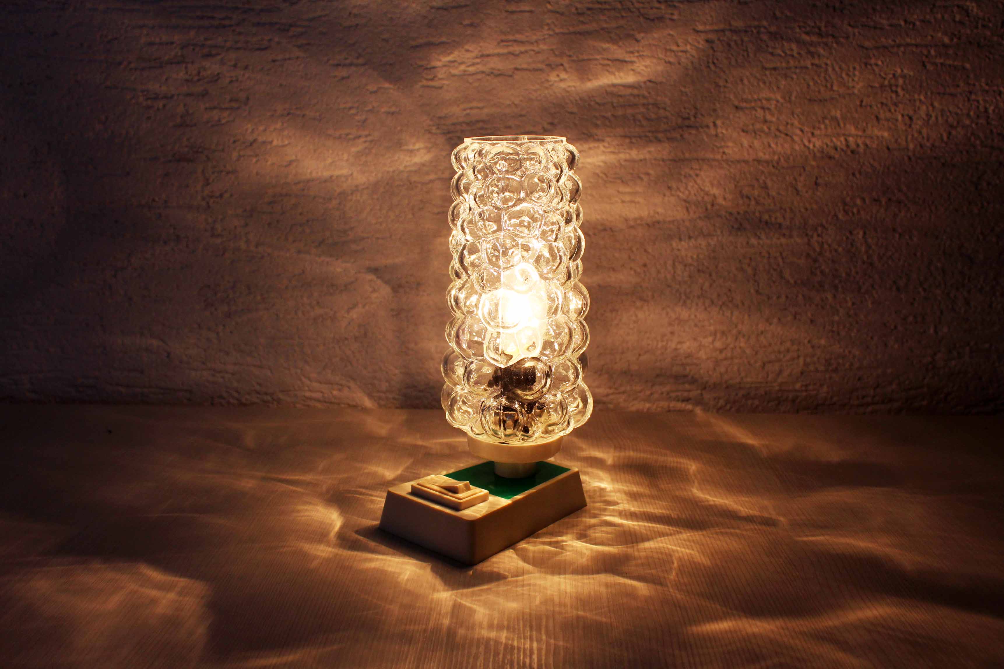 60s Bedside or table lamp, grape cluster