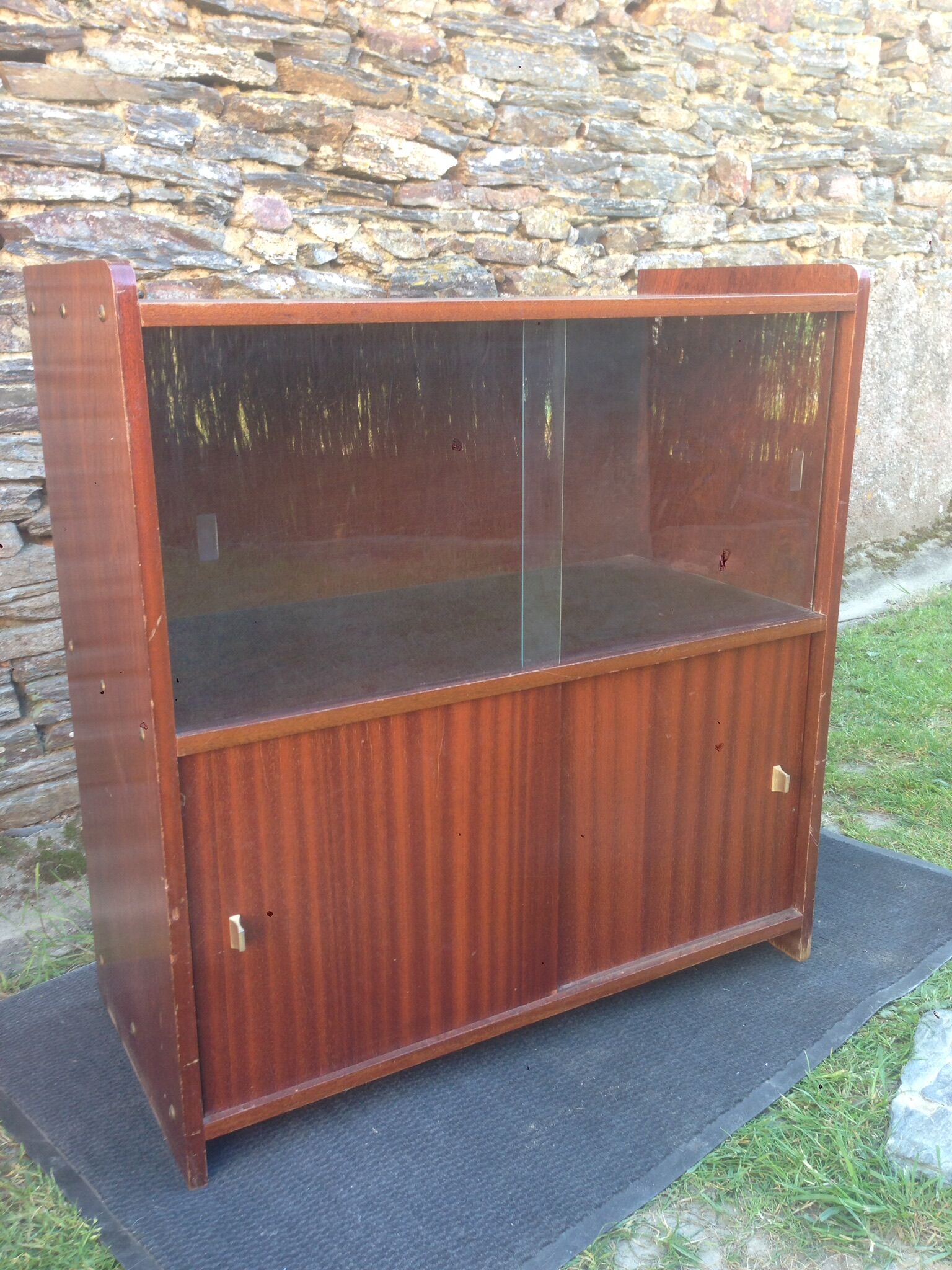 Vintage library in low teak