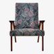 50s - 60s armchair in wood and fabric