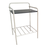 Bedside table metal glass 60s