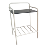Bedside table metal glass 60s