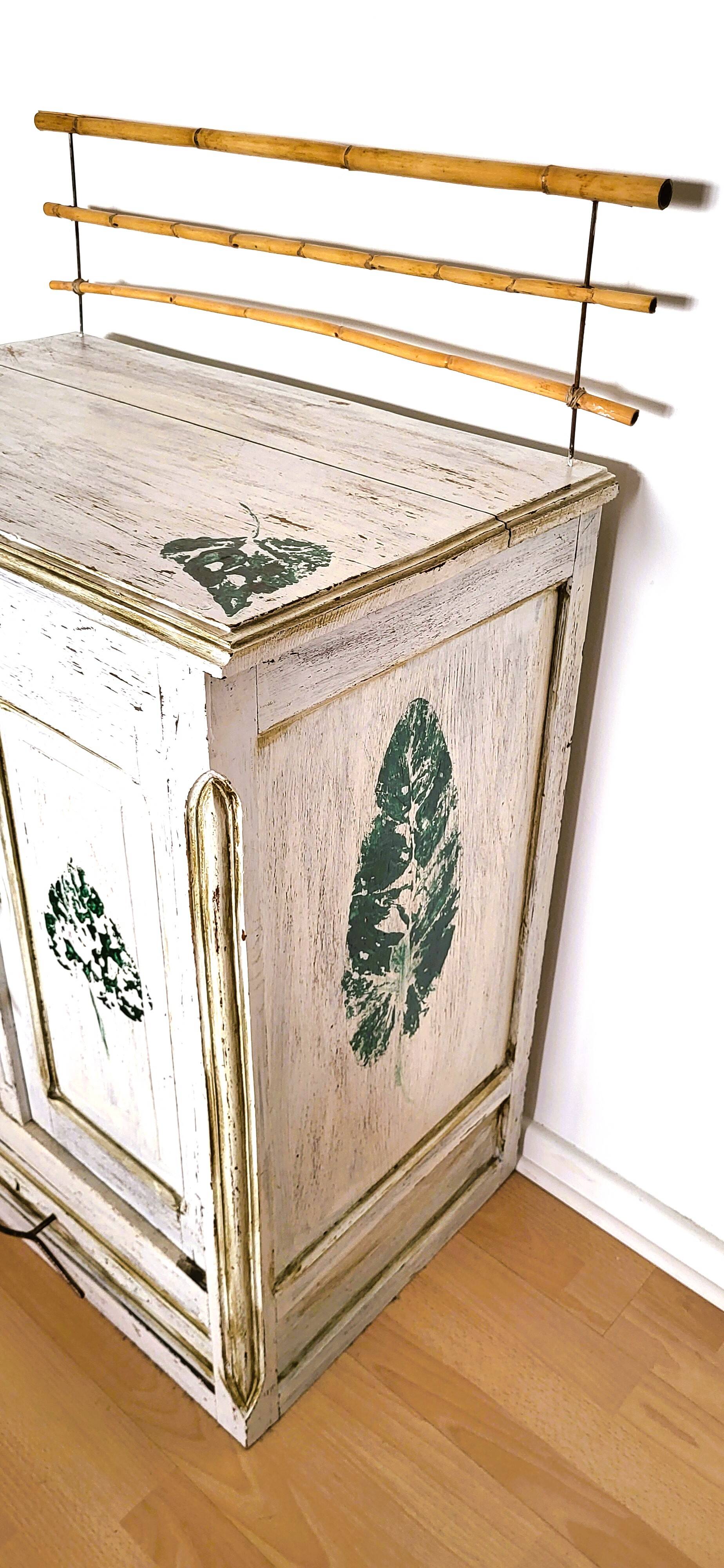 Elegant small patinated sideboard