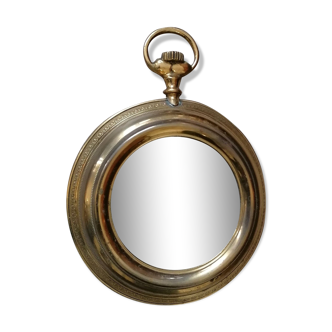 Vintage brass mirror