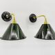 Enamelled sheet metal wall lights