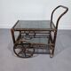 Desserte de bar en bambou vintage