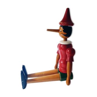 Large articulated wooden Pinocchio