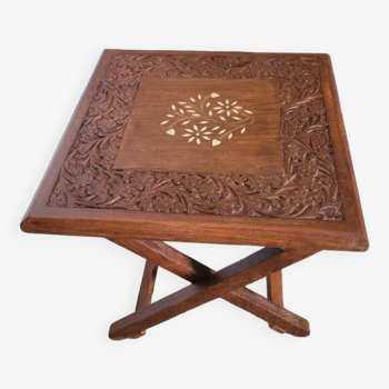 Mother-of-pearl marquetry side table